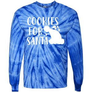 Christmas Funny Cookies For Santa Gift Tie-Dye Long Sleeve Shirt