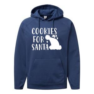 Christmas Funny Cookies For Santa Gift Performance Fleece Hoodie