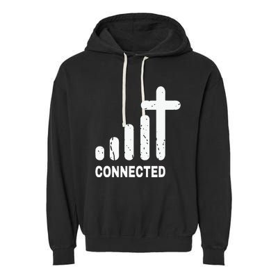 Connected Funny Christian Jesus Christ Bible Church Peace Garment-Dyed Fleece Hoodie