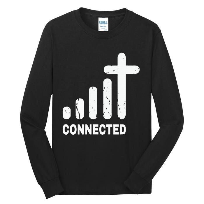 Connected Funny Christian Jesus Christ Bible Church Peace Tall Long Sleeve T-Shirt