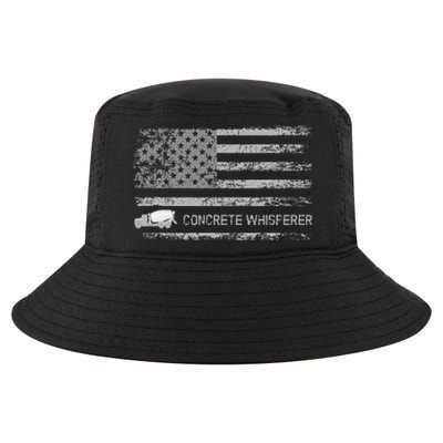 Concrete Finisher Concrete Whisperer American Flag Patriotic Cool Comfort Performance Bucket Hat