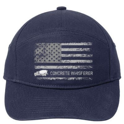 Concrete Finisher Concrete Whisperer American Flag Patriotic 7-Panel Snapback Hat