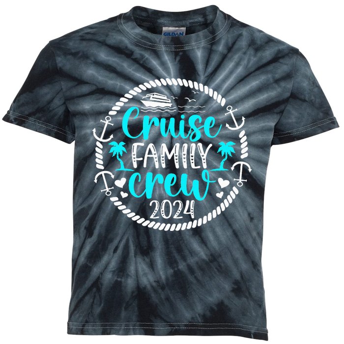 Cruise Family Crew 2024 Vacation Family Cruising 2024 Kids Tie-Dye T-Shirt