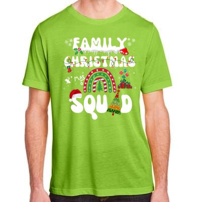 Cool Family Christmas Squad Xmas Party Rainbow Funny Gift Adult ChromaSoft Performance T-Shirt