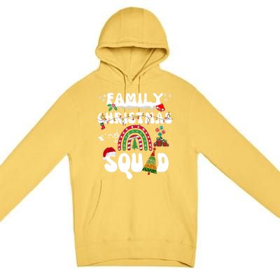 Cool Family Christmas Squad Xmas Party Rainbow Funny Gift Premium Pullover Hoodie