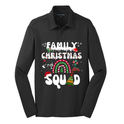 Cool Family Christmas Squad Xmas Party Rainbow Funny Gift Silk Touch Performance Long Sleeve Polo