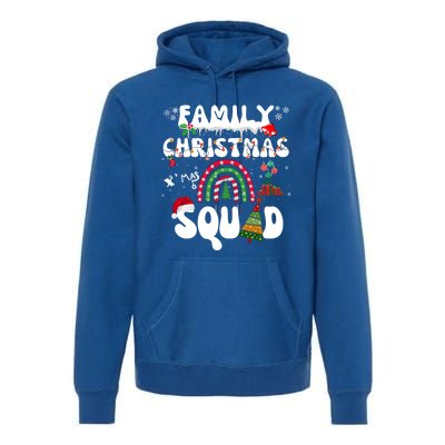 Cool Family Christmas Squad Xmas Party Rainbow Funny Gift Premium Hoodie