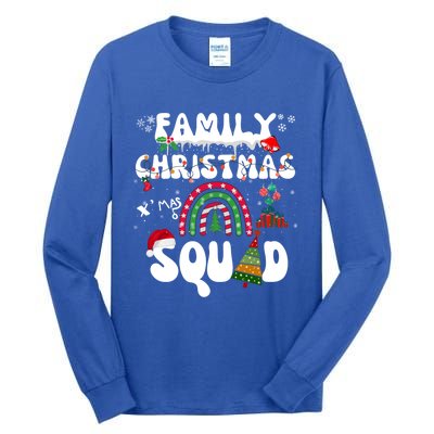 Cool Family Christmas Squad Xmas Party Rainbow Funny Gift Tall Long Sleeve T-Shirt