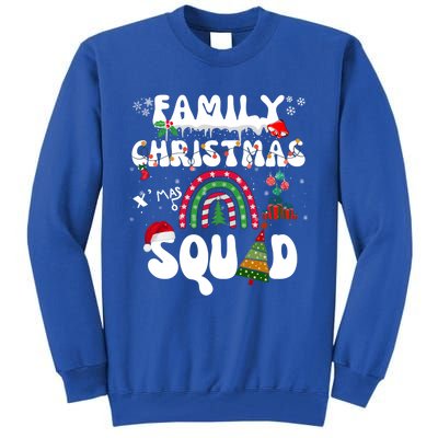 Cool Family Christmas Squad Xmas Party Rainbow Funny Gift Tall Sweatshirt