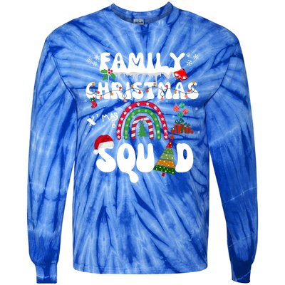 Cool Family Christmas Squad Xmas Party Rainbow Funny Gift Tie-Dye Long Sleeve Shirt