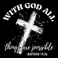 Christian Faith Cross Jesus With God All Things Are Possible Pom Pom 12in Knit Beanie