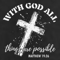 Christian Faith Cross Jesus With God All Things Are Possible Golf Towel