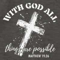 Christian Faith Cross Jesus With God All Things Are Possible Vector Backpack