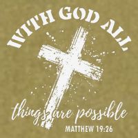 Christian Faith Cross Jesus With God All Things Are Possible Garment-Dyed Women's Muscle Tee