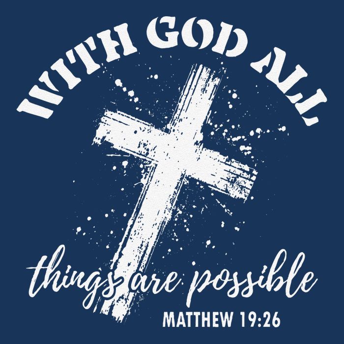 Christian Faith Cross Jesus With God All Things Are Possible Infant Baby Jersey Bodysuit