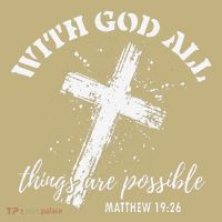 Christian Faith Cross Jesus With God All Things Are Possible T-Shirt