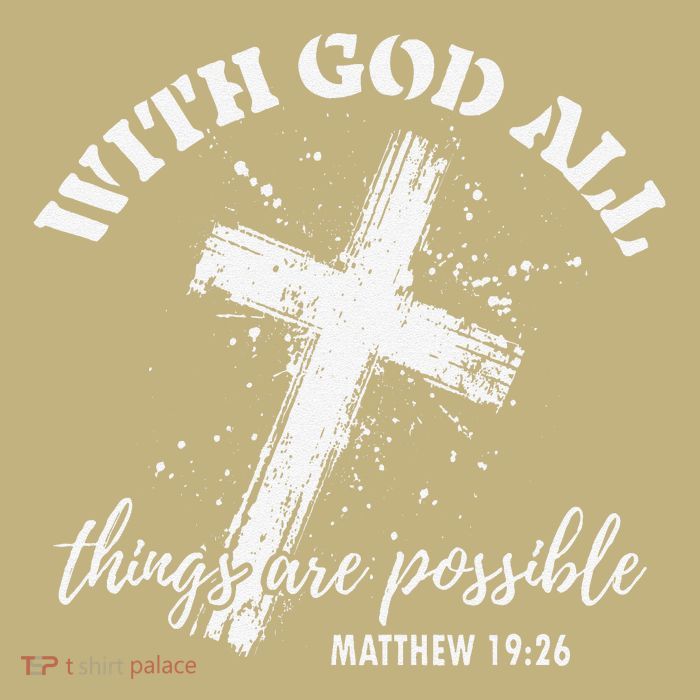Christian Faith Cross Jesus With God All Things Are Possible Sustainable Beanie