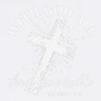 Christian Faith Cross Jesus With God All Things Are Possible Garment-Dyed Sweatshirt