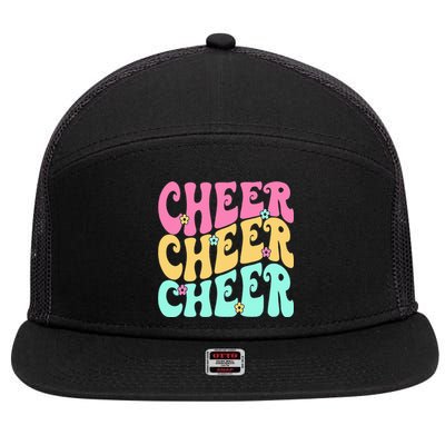 Cheerleading for Cheerleader Squad Cheer Practice 7 Panel Mesh Trucker Snapback Hat