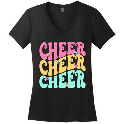 Cheerleading for Cheerleader Squad Cheer Practice Women's V-Neck T-Shirt