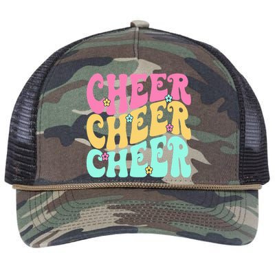 Cheerleading for Cheerleader Squad Cheer Practice Retro Rope Trucker Hat Cap