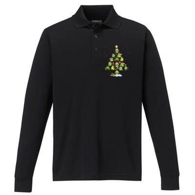 Cute Frog Christmas Tree Decor Xmas Tree Gift Performance Long Sleeve Polo