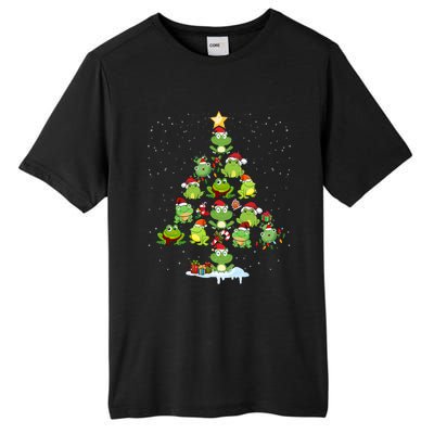 Cute Frog Christmas Tree Decor Xmas Tree Gift Tall Fusion ChromaSoft Performance T-Shirt