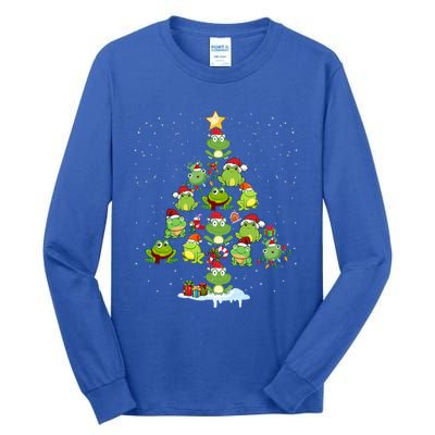 Cute Frog Christmas Tree Decor Xmas Tree Gift Tall Long Sleeve T-Shirt