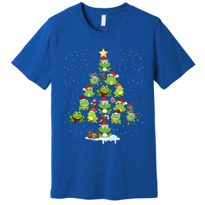 Cute Frog Christmas Tree Decor Xmas Tree Gift Premium T-Shirt