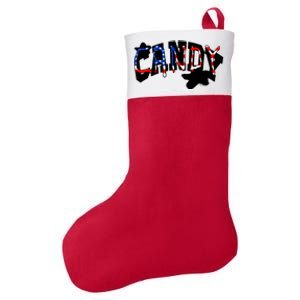 Candy Flipping Felt Holiday Christmas Stocking