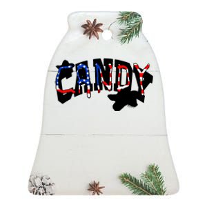 Candy Flipping Ceramic Bell Ornament