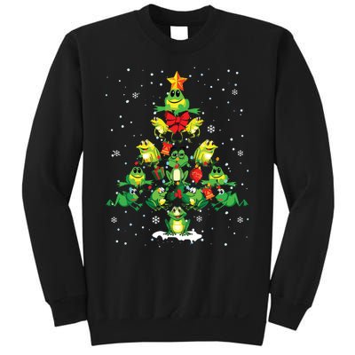 Cute Frog Christmas Tree Gift Decor Xmas Tree Sweatshirt