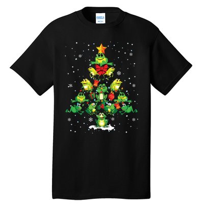 Cute Frog Christmas Tree Gift Decor Xmas Tree Tall T-Shirt