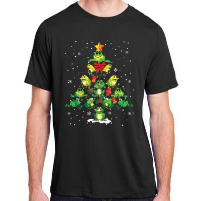 Cute Frog Christmas Tree Gift Decor Xmas Tree Adult ChromaSoft Performance T-Shirt