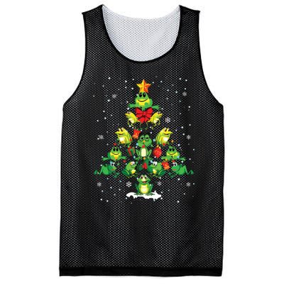 Cute Frog Christmas Tree Gift Decor Xmas Tree Mesh Reversible Basketball Jersey Tank