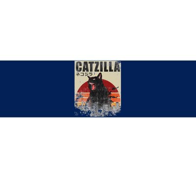 Catzilla Funny Cat Japanese Sunset Bumper Sticker