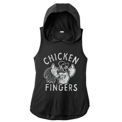 Chicken Fingers Ladies PosiCharge Tri-Blend Wicking Draft Hoodie Tank