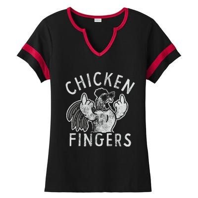 Chicken Fingers Ladies Halftime Notch Neck Tee