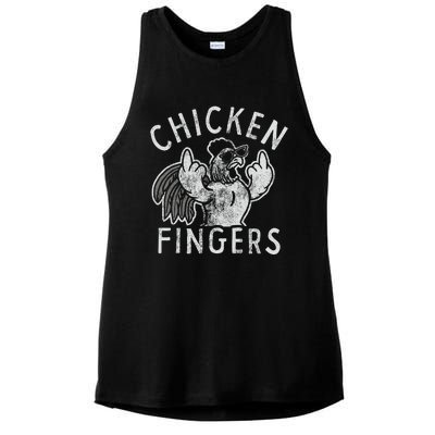 Chicken Fingers Ladies PosiCharge Tri-Blend Wicking Tank