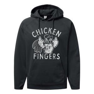 Chicken Fingers Performance Fleece Hoodie