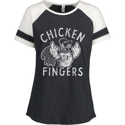 Chicken Fingers Enza Ladies Jersey Colorblock Tee