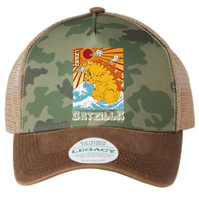 Catzilla Funny Cat Design, Funny Cat Cloth, Cat Lovers Legacy Tie Dye Trucker Hat