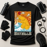 Catzilla Funny Cat Design, Funny Cat Cloth, Cat Lovers Performance Shirt
