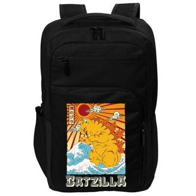 Catzilla Funny Cat Design, Funny Cat Cloth, Cat Lovers Impact Tech Backpack