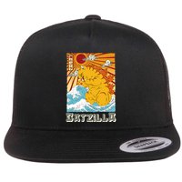 Catzilla Funny Cat Design, Funny Cat Cloth, Cat Lovers Flatbill Hat