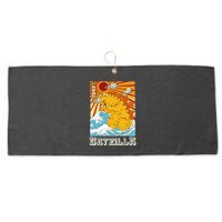 Catzilla Funny Cat Design, Funny Cat Cloth, Cat Lovers Large Microfiber Waffle Golf Towel