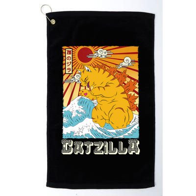 Catzilla Funny Cat Design, Funny Cat Cloth, Cat Lovers Golf Towel