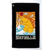 Catzilla Funny Cat Design, Funny Cat Cloth, Cat Lovers Golf Towel