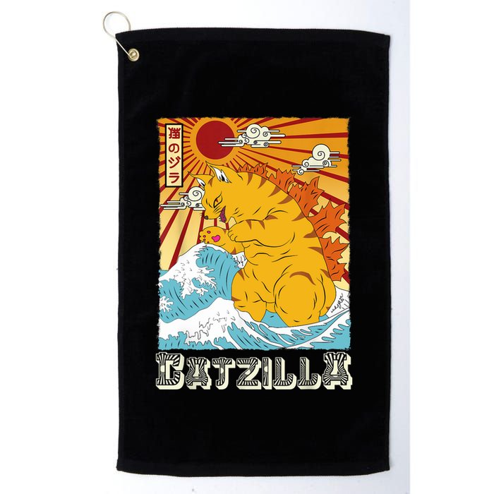Catzilla Funny Cat Design, Funny Cat Cloth, Cat Lovers Golf Towel