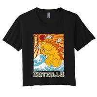 Catzilla Funny Cat Design, Funny Cat Cloth, Cat Lovers Crop Top